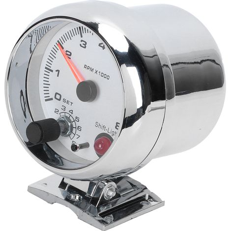 Compte-tours 3,75 pouces 0-8000 tr/min rétroéclairage 7 couleurs pour moteurs 4/6/8 cylindres, essence 12V, cadran lumineux. (1/5)
