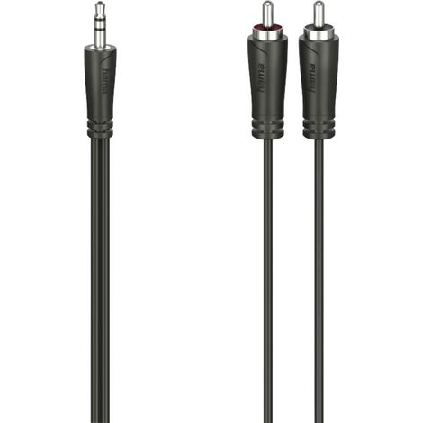Hama 00205110 Klinke / Cinch Audio Anschlusskabel [2x Cinch-Stecker - 1x Klinkenstecker 3.5 mm] 1.5 (1/3)