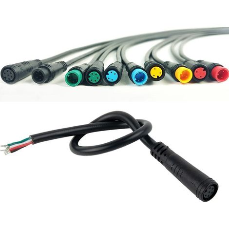 23456 Pin Connecteur Câble étanche pour vélo électrique (6 broches femelle) (1/5)