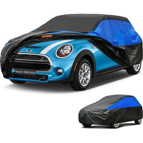Bâche Voiture Exterieur Respirante, Compatible avec Hatch R50/R53(2001-2006) Housse de Protection Voiture Extérieur, Toutes Saisons Peuvent Tout Gérer Contre Pluie Soleil Poussière.,Taille pour Hatch (1/5)