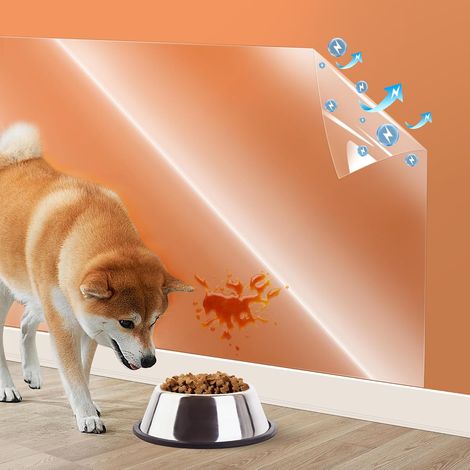 Film de Protection Mural Transparent Non Adhesif pour Anti-Chien sur Meubles et Murs 40cm x 200cm (1/5)