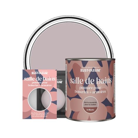 Peinture pour Boiseries & Armoires de Salle de Bains, Finition Brillante - Lilas (1/3)