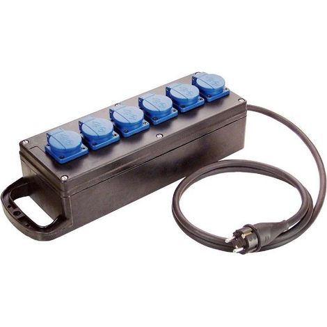 S1 Vollgummi-Steckdosenleiste 230V/16A/max. 3500W IP44