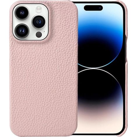 Compatibile con iPhone 16 Pro Max/16 Pro/16 Plus/16, custodia protettiva ultra sottile in vera pelle con rivestimento interno in microfibra antigraffio, antiurto, nera. (1/2)