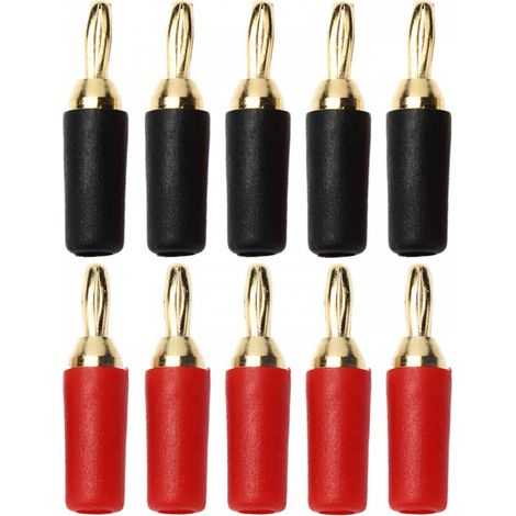Lot de 5 paires (10 pièces) de fiches bananes de 2.5mm (1/5)