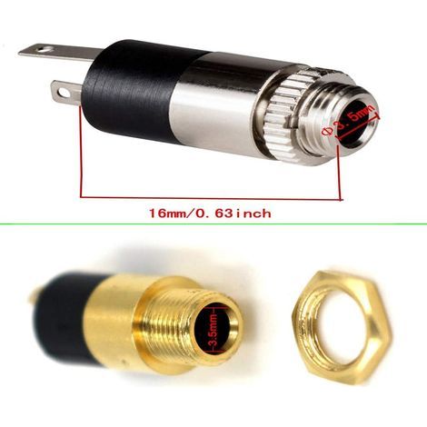 12 connettori stereo da 3,5 mm per montaggio a pannello per cuffie, spina per montaggio a pannello su chassis audio (1/5)