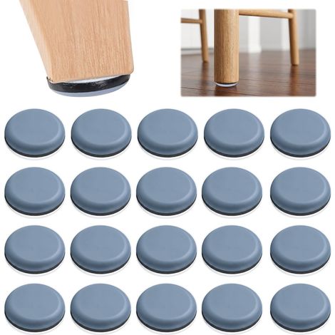 20 Pieces Round PTFE Teflon Furniture Glides (1/5)