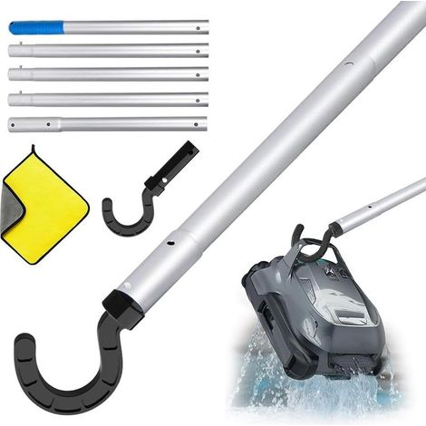 Poolroboterhaken, Poolsaugerhaken, mit 185 cm Teleskopstange, Zubehörhaken für Poolroboter, Haken für alle Poolsaugerroboter (1/5)