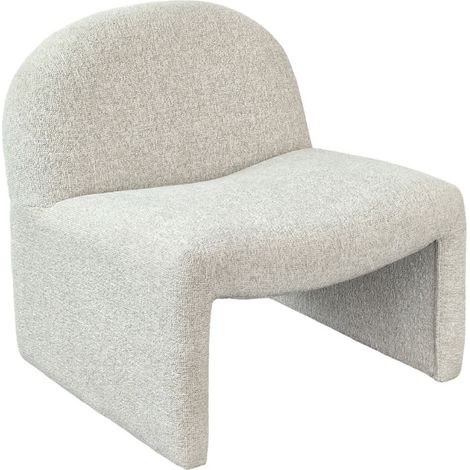 Fauteuil lounge en tissu - Beige chiné - Malo