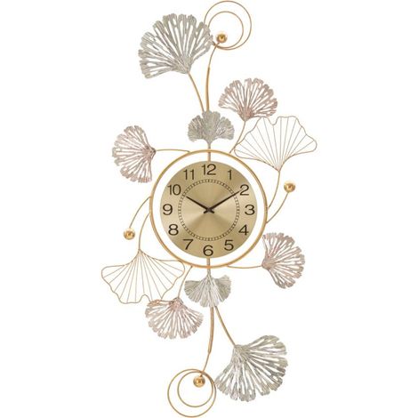 Orologio da parete in ferro oro, 52,5x3,5x102 cm – Pannello Leavy C (1/5)