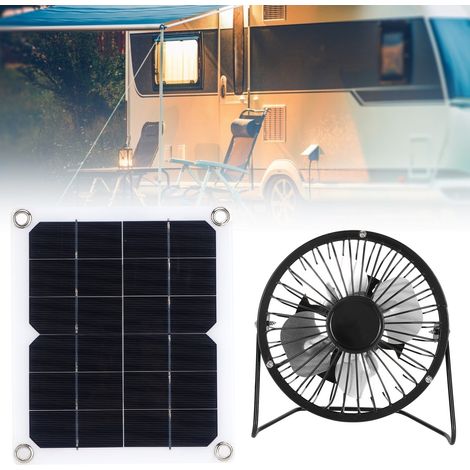 Panneau Solaire 10W avec Ventilateur pour Maison de Chien - Énergie Photovoltaïque