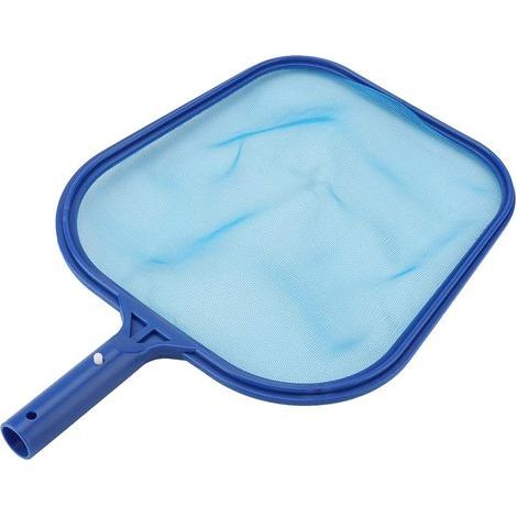 Redes de superficie para piscina, hoja profesional de plástico, rastrillo, red de malla, herramienta limpiadora skimmer para piscina, estanque, jacuzzi, fuente y acuario, color azul (1/5)