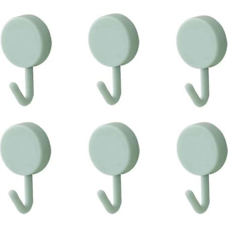 Ganci adesivi, graziosi ganci decorativi da parete per appendere bretelle, cappelli, asciugamani e chiavi, 6 pezzi, blu