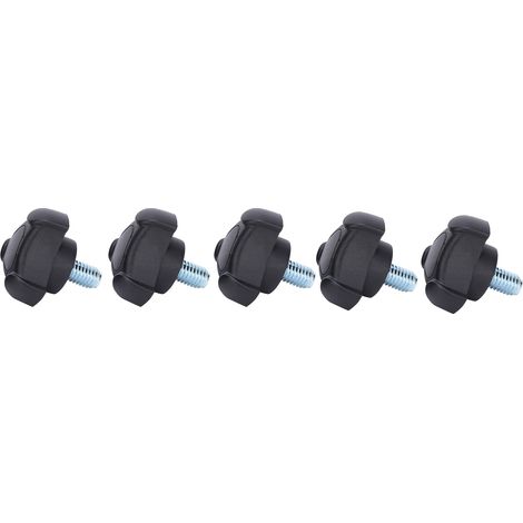 Lot de 5 vis M8 en plastique à poignée triangulaire arquée, boulon de verrouillage à torsion manuelle de 18 mm (1/5)