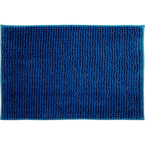 Tapis de bain Microfibre CHENILLE 60x90cm Bleu Foncé MSV