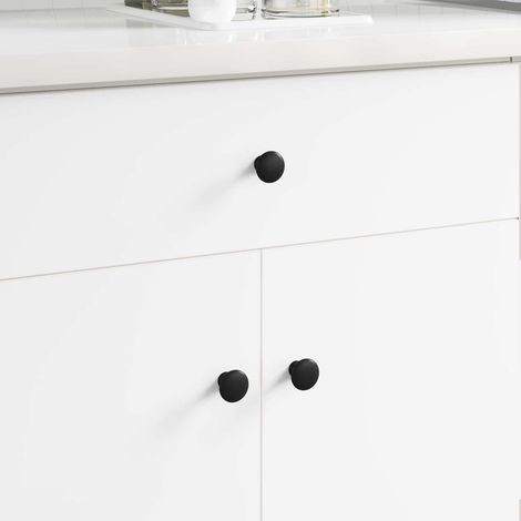 Griff 12 pcs Schwarz Ø30 mm Aluminium