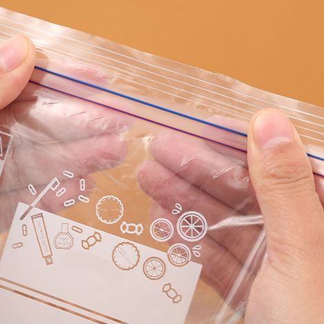 Dicke Gefrierbeutel, selbstverschließende Plastikbeutel für den Hausgebrauch, zur Aufbewahrung im Kühlschrank, vakuumversiegelte Gefrierbeutel (1/5)