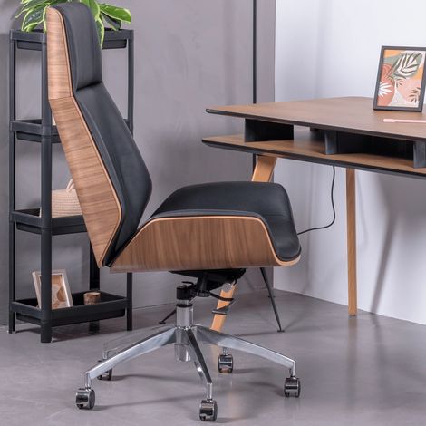 Nest Dream - Bürostuhl aus Walnussholz - Nordic - Schwarz