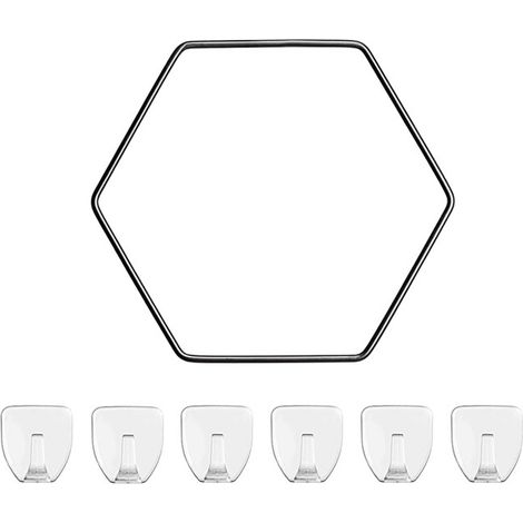 1 treillis à mailles pour plantes grimpantes, métal noir, 19,8 × 19,1 × 5,5 cm, support mural pour intérieur et extérieur (1/5)