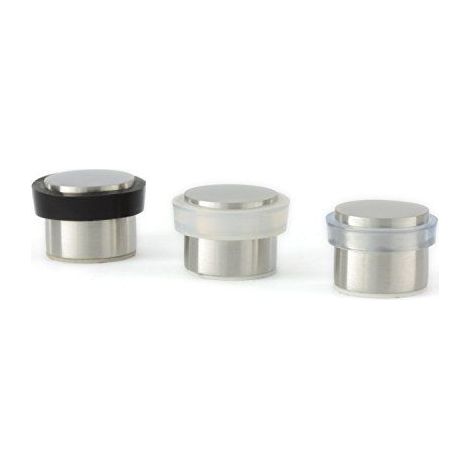 EVI Herrajes I-163-T - Butoir de porte, ADHSIF, finition inox mat stainless steel caoutchouc transparent