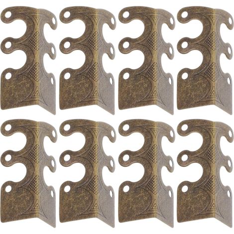 Protection D’Angle Métallique Décorative en Fer 1 Set Style Vintage  Application Rapide, Finition Or, Motif Dentelle Élégant, pour Boîte à Bijoux et Meubles (1/4)