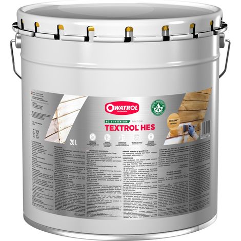 Owatrol – Saturateur monocouche TEXTROL® HES incolore 20 litres – Protection anti-UV – Fini satiné-mat pour bois tendre extérieur