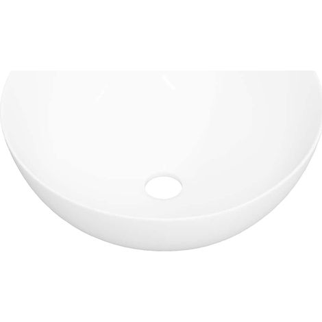 Maison Exclusive - Lavandino Bianco 36x15 cm in Ceramica Rotondo (1/5)