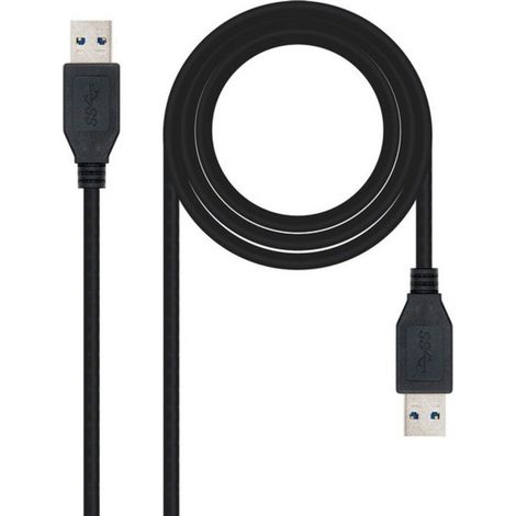Câble USB 3.0 A mâle vers USB A mâle NOIR 2m (1/5)