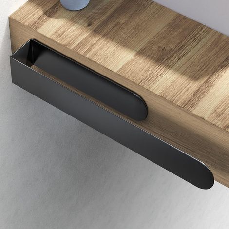 Porte-Serviettes sans perçage-32cm Porte-Serviettes de Salle de Bain Solide Auto-adhésif-Porte-Serviettes Mural-Porte-Serviettes sans perçage pour Cuisine ou Toilettes(Noir) (1/5)