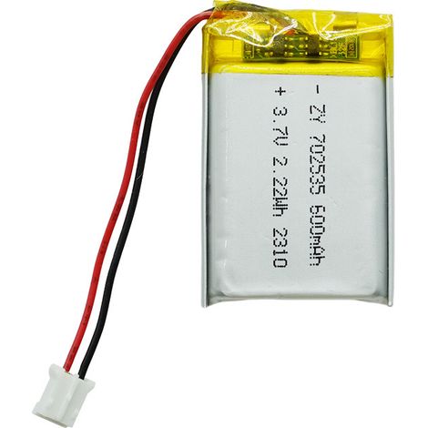 Customized 702535 polymer lithium battery 600mAh for smart wearable mobile digital LED lighting 3.7V lithium battery (1/5)