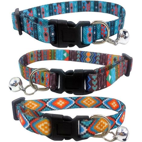 Collar bohemio para gatos, ideal para cachorros y para uso en exteriores, 12 unidades surtidas. (1/5)