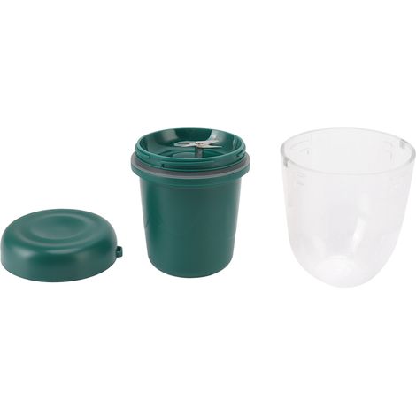 Bol mélangeur de jus portable multifonctionnel rechargeable, petit, 4 lames, mixeur à fruits pour la maison, 260 ml, vert (1/5)