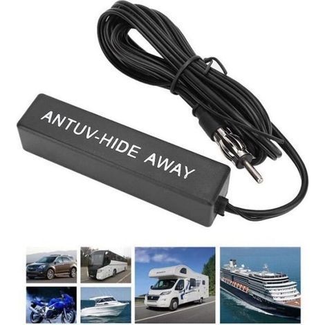 LIA Car Antenna, Universal Stereo Radio Hidden Amplified Antenna Am - Fm Electronic for Car Boat Rv (1/4)