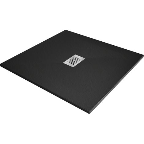 Mexen Hugo quadratischer Duschablauf SMC 100 x 100 cm, schwarz, Edelstahlabdeckung - 42701010-X (1/5)