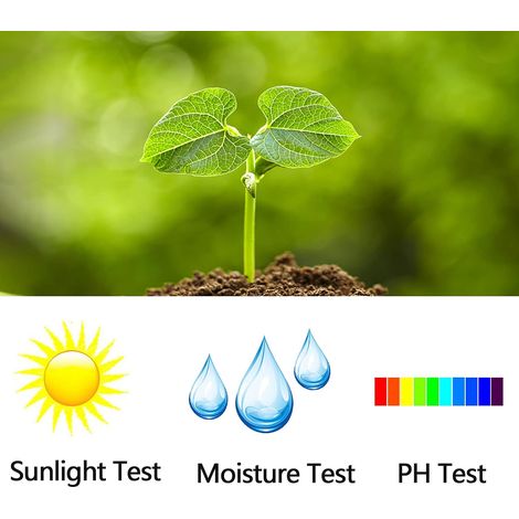 Testeur de sol, testeur de sol 3 en 1 : pH-mètre, ensoleillement, température-AquaForge (1/5)