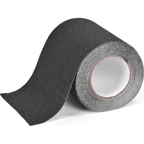 Bande Antidérapante Adhésive pour Escaliers, Friction, Abrasif pour Les Sécurité, Escabeau, Intérieur, Extérieur, Haute Traction, 10CM x 5M, Noir (1/5)