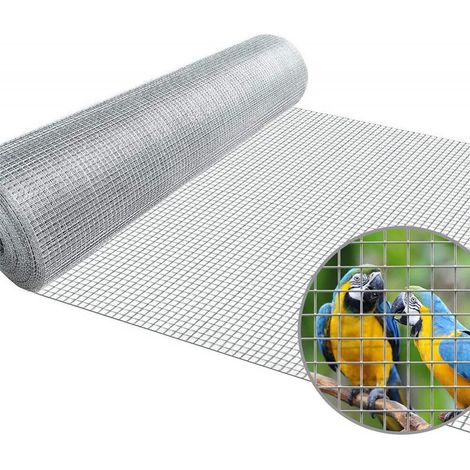 Reticolo per Pollame 19 mm 0,5 x 10 m. Galvanizzato, maglia quadrata, recinzione per pollaio, voliera, pollaio da giardino (1/3)