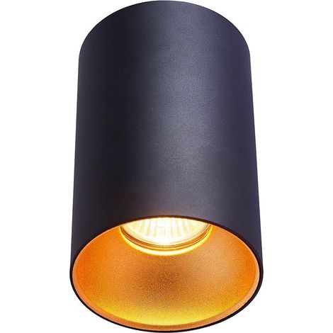 Spot Plafond Saillie Noir et Doré GU10 Aluminium IP20 (1/5)