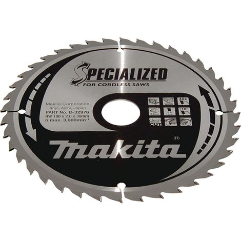 Makita B-32976 Lama Sega Circolare Specialized T.C.T. 190x30mm 40T Legno (1/2)