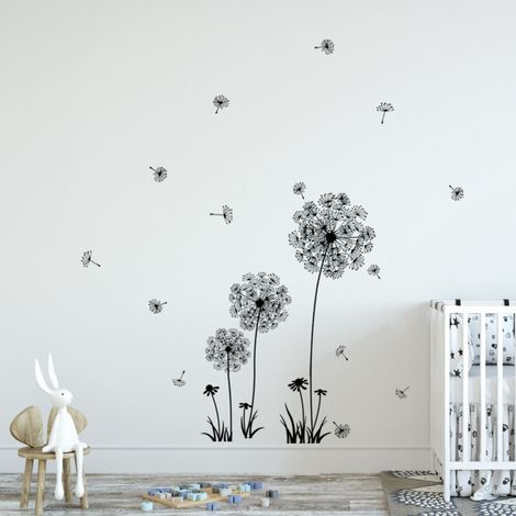 Pissenlit Impression Wall Sticker Amovible DIY Wall Art Décor Stickers Peintures Murales pour La Maison, 1set (1/5)
