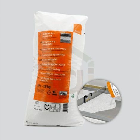 Granules d'égalisation pour ragréage carrelage – Sac de 50 L – Pour sols irréguliers – Mise en œuvre sous plaques Fermacell