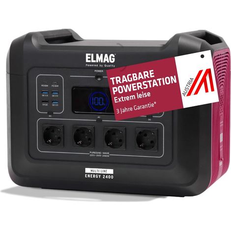 ELMAG Tragbare Powerstation ENERGY 2400 2400W, LiFEPO4 Akku mit 2232Wh (1/5)