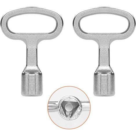 2 Piece Metal Triangular Key, Triangle Keys, for Electric Box Gas Water Electric Meter Box Cabinet (1/5)