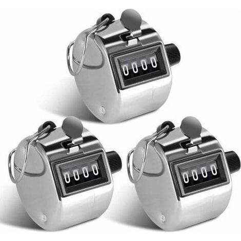 3 Pièces Compteur Manuel 4 Chiffres Compteur de Passage pour Compteur de Personnes, Sport de Golf, École des Formateurs (1/5)