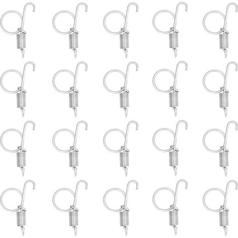 20 pcs Cage Porte Fixation Doigt Ressort, Métal Snap Loquet Crochet Multifonctionnel Cage Porte Mousqueton pour Cage Porte (1/5)