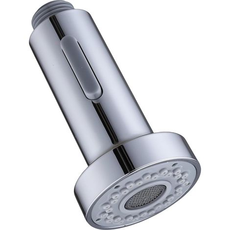 Tête Robinet de Cuisine Remplacement, 2 Modes Tête de Pulvérisation de Rechange pour Robinet de Cuisine, Tête de Pulvérisation Extractible pour La Cuisine Bain Evier Bassin Robinet (Chrome) (1/5)