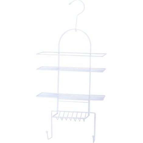 Duschablage 53x25x10,6 cm. Weißer Stahl - Msv