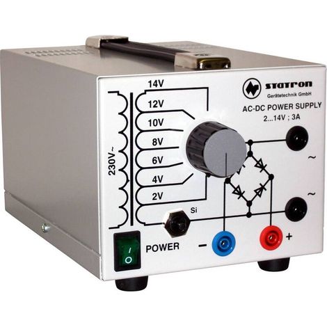 [NEUWERTIG] B-Ware Statron Labornetzgerät Netzteil Stromversorgung 5359.0 2x Ausgänge 2-14V 3A 42W (1/2)