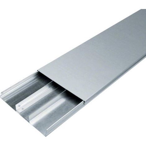 Goulotte acier 3 compartiments 28mm x 240mm pour sol béton HAGER UK240283