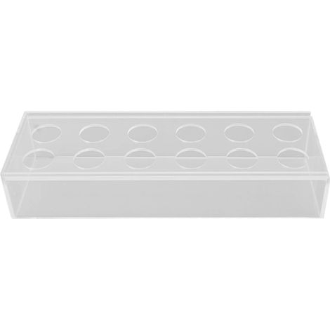 Jarrón de flores de acrílico transparente, con múltiples orificios, elegante jarrón rectangular alto decorativo para bodas, decoración del hogar y mesa de comedor, 30 cm / 11,7 pulgadas.